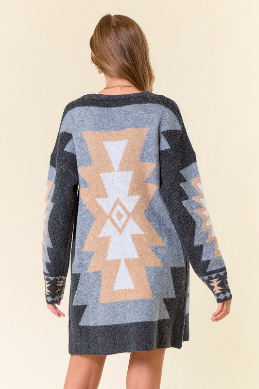 Aztec Sweater Cardigan