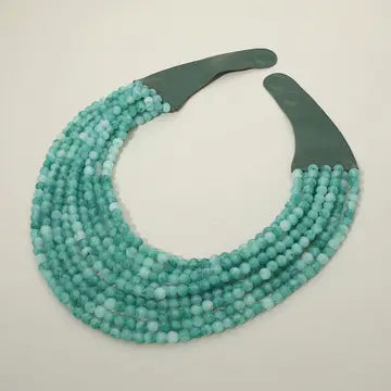 Layered Marbled Beaded Necklace