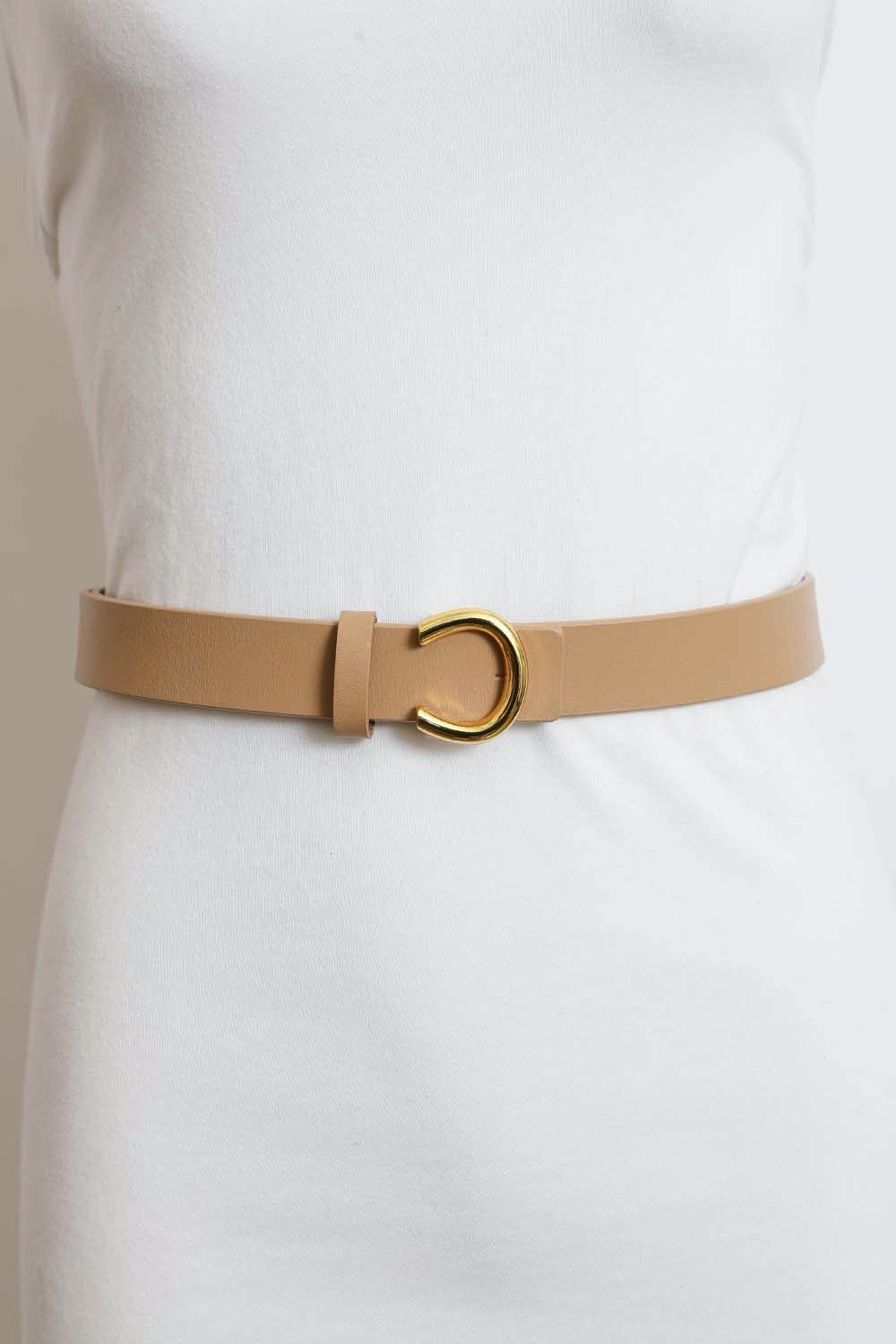 Gold Horseshoe Buckle Belt