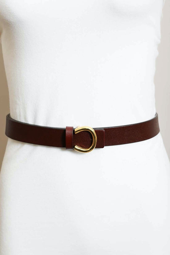 Gold Horseshoe Buckle Belt