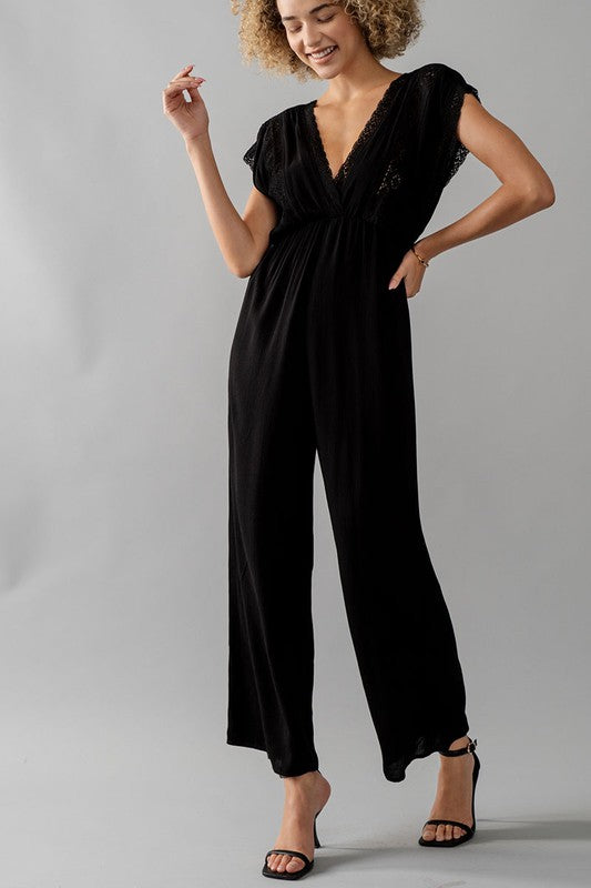 Lace Trim Jumpsuit