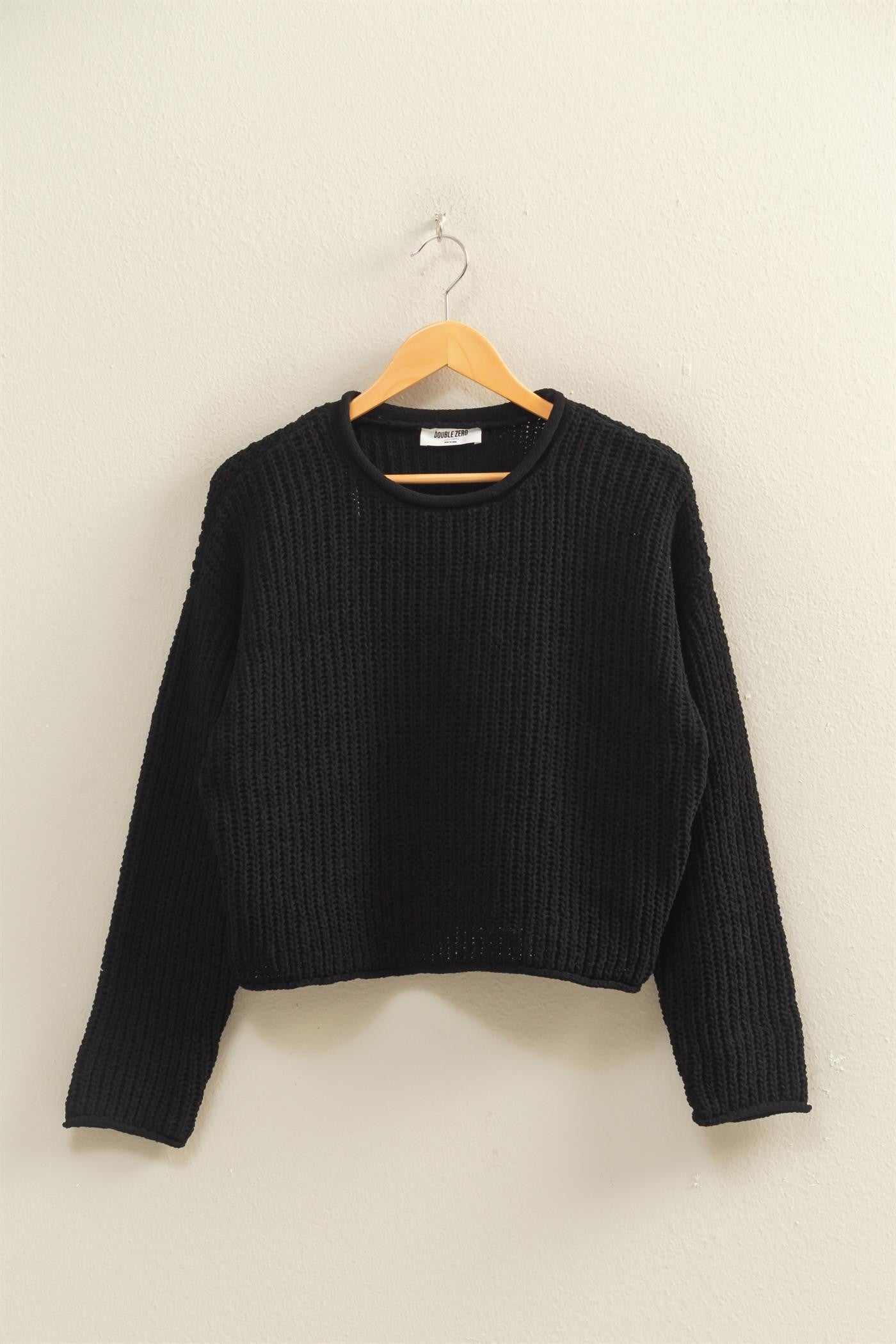 Rolled Edges Sweater