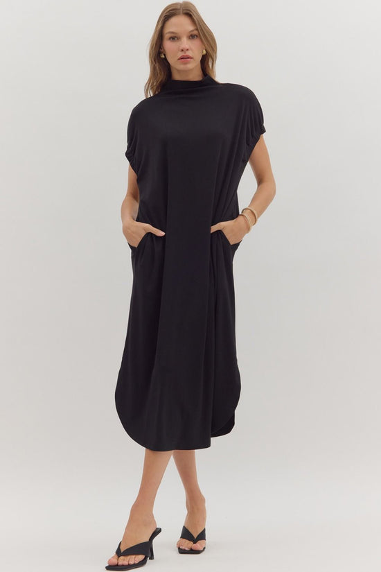 Mock Neck Midi