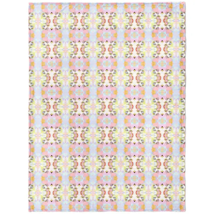 Laura Park Brooks Avenue Pink Fleece Blanket