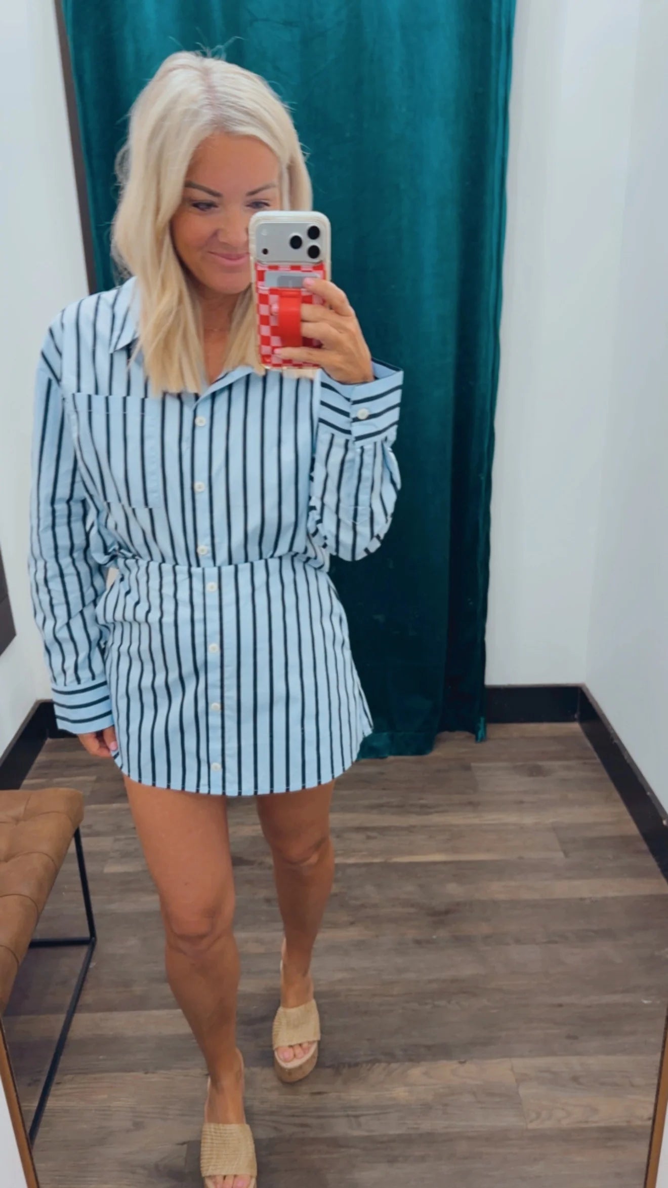 Pin Stripe Mini Skirt