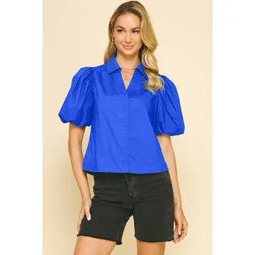 Bubble Sleeve Blouse