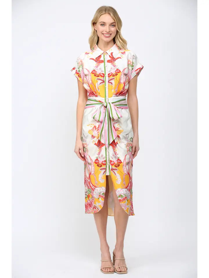 Botanic Tie Waist Dress