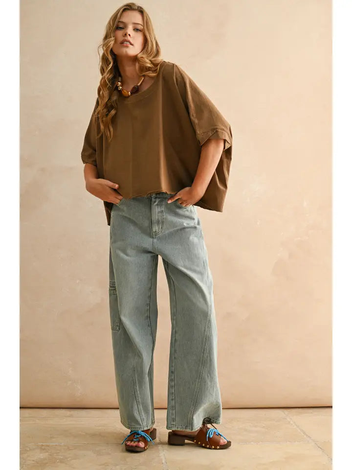 Bye and Wash Oversized Top