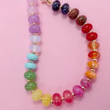 Natural Agate  Bead Bracelet