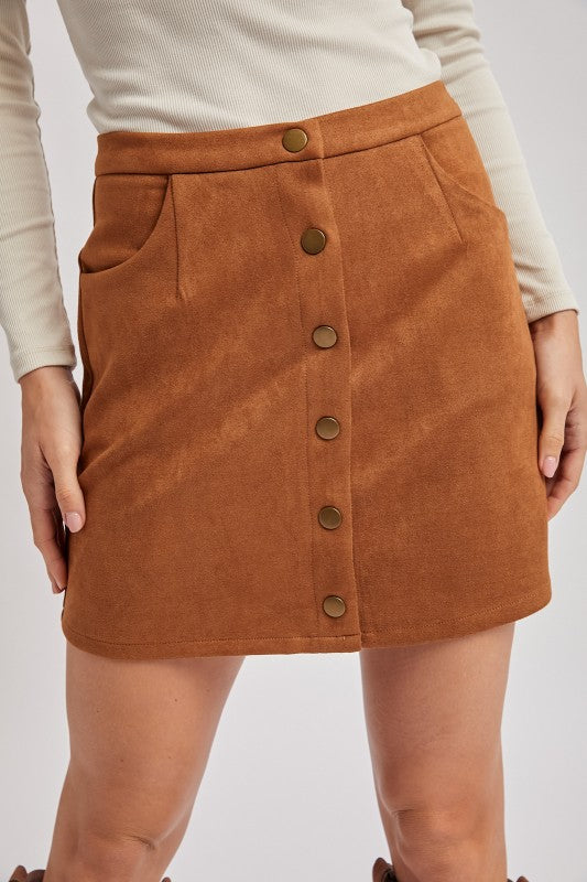 Faux Suede Skirt
