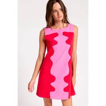 Wavy Pop Shift Dress