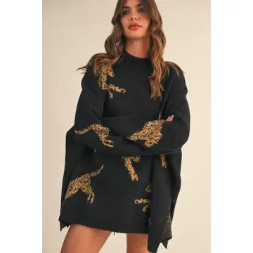 Oversize Cheetah Sweater