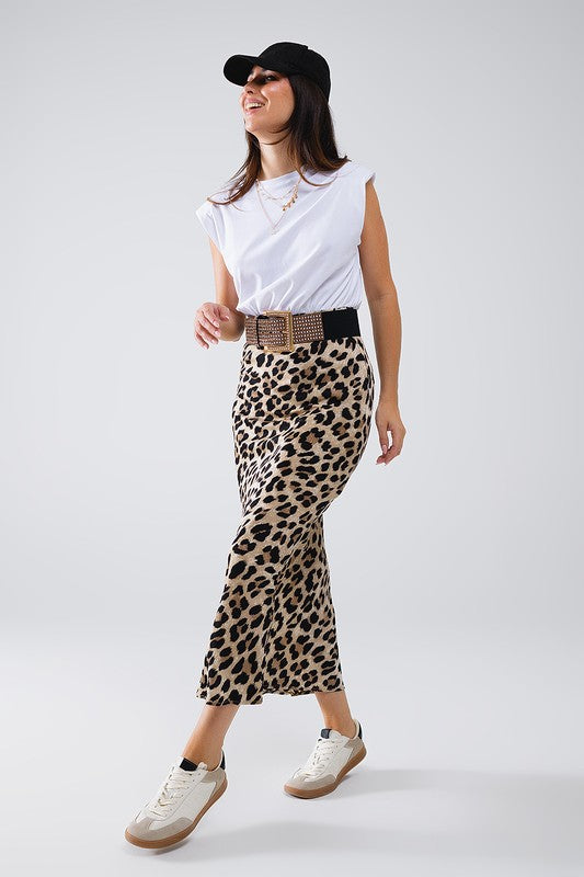 Contrast Leopard Dress