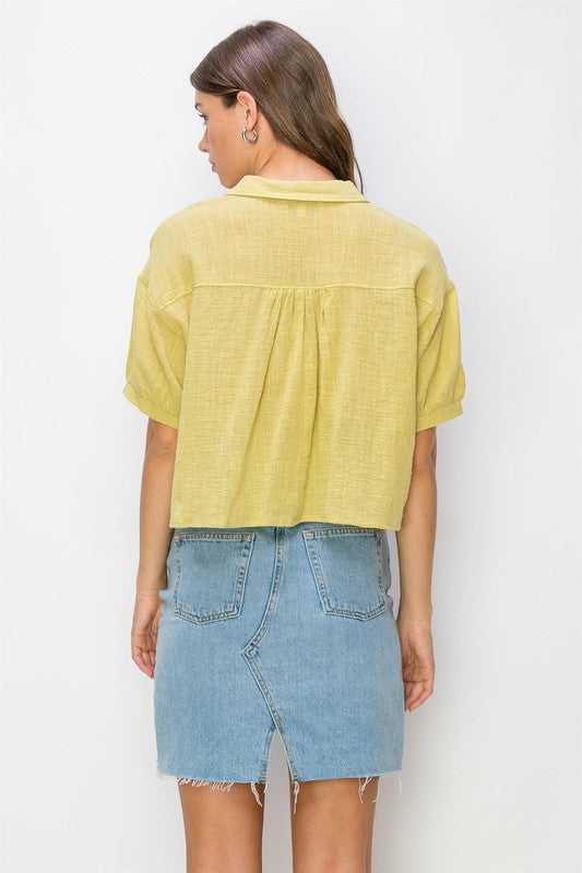 Cotton Gauze Cropped Top