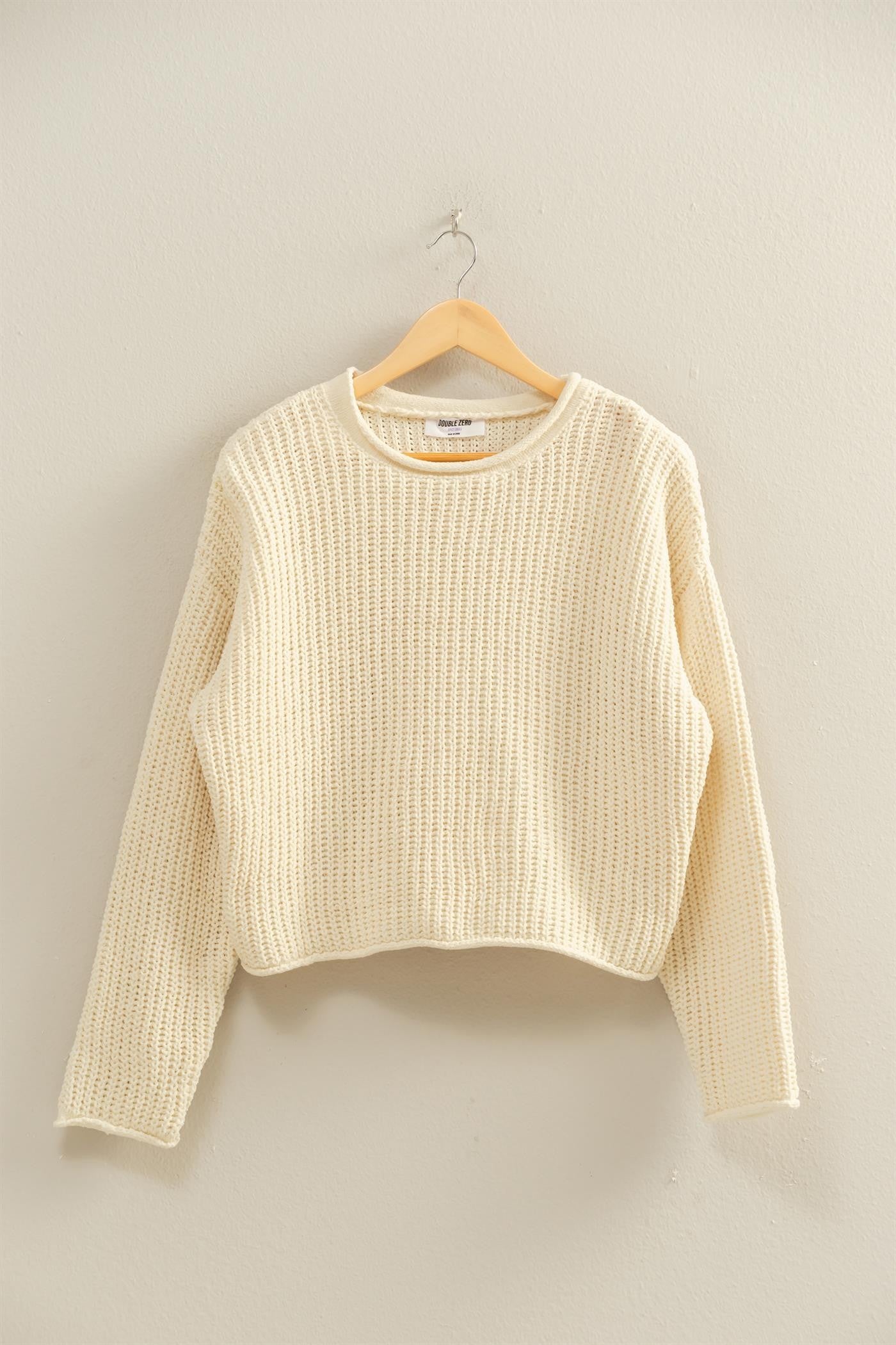 Rolled Edges Sweater