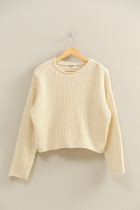 Rolled Edges Sweater