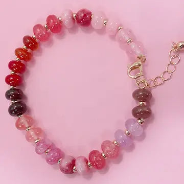 Natural Agate  Bead Bracelet