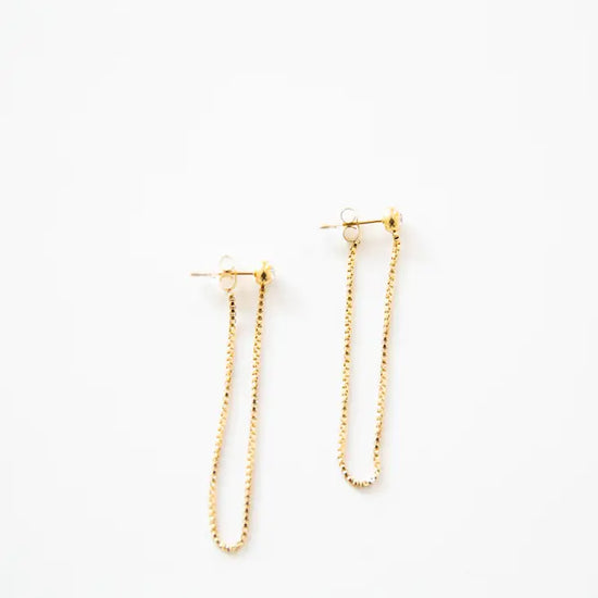 Diamond Stud Drop Earrings