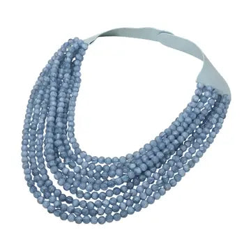 Layered Marbled Beaded Necklace