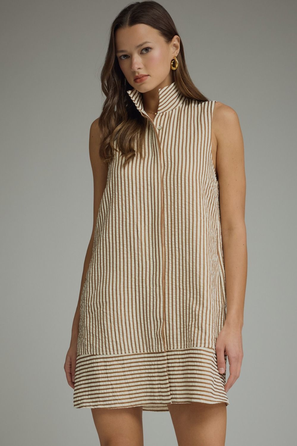 Collared Sleeveless Mini