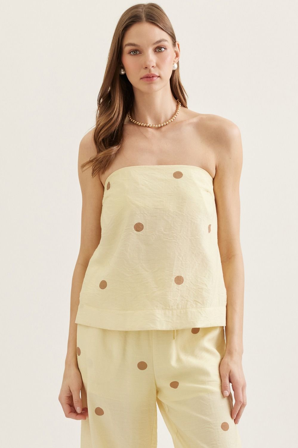 Strapless Dotty Top