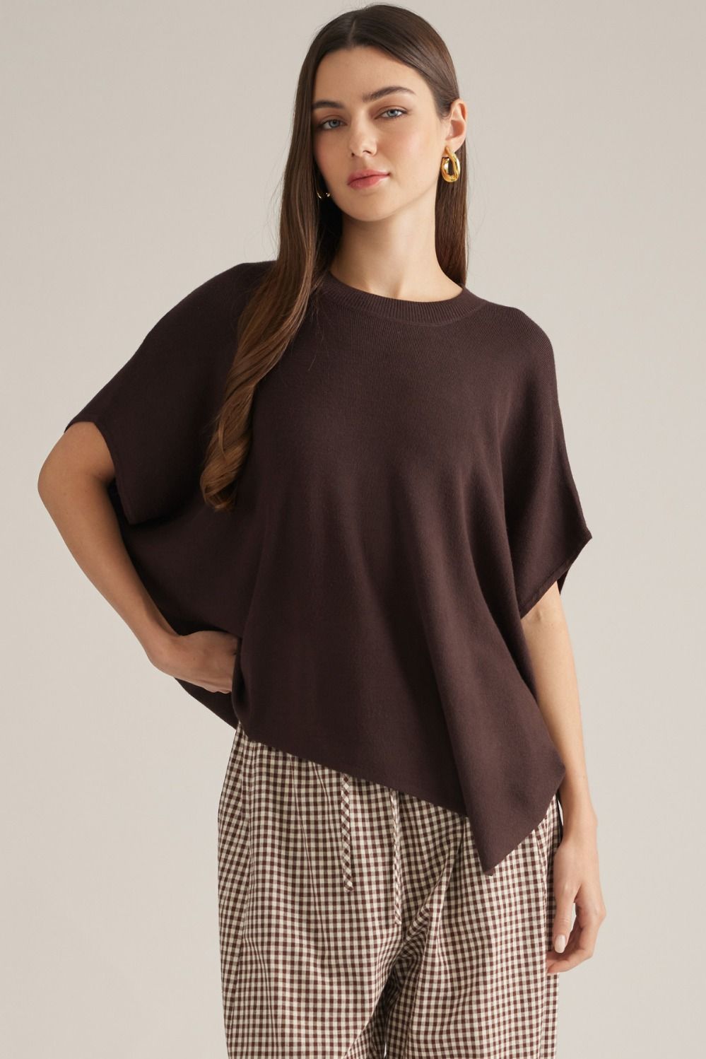 Asymmetric Poncho Top