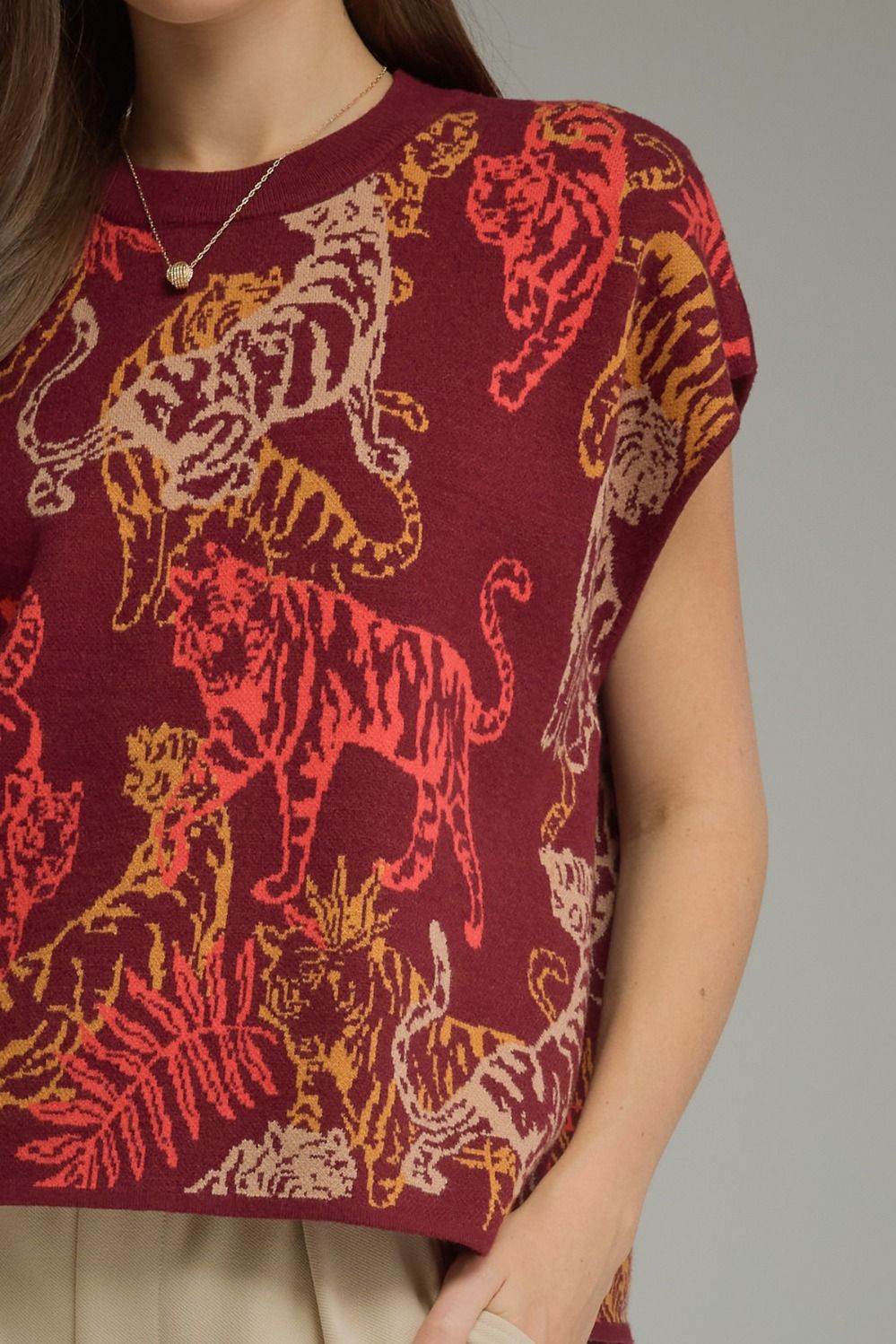 Tiger Cap Sleeve Sweater