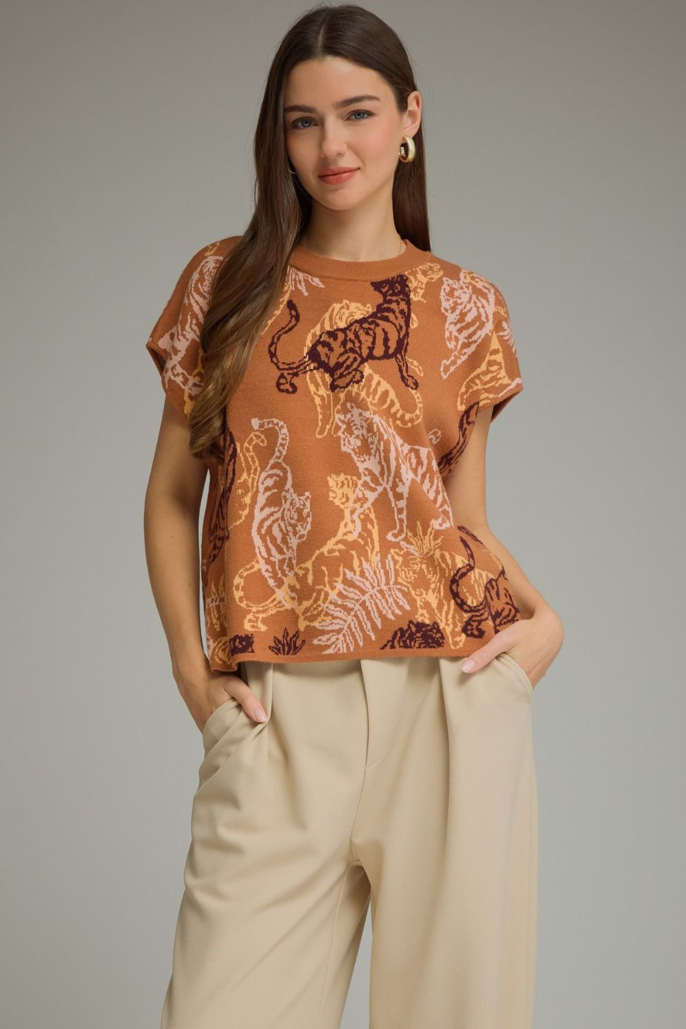 Tigress Knit Sweater Top