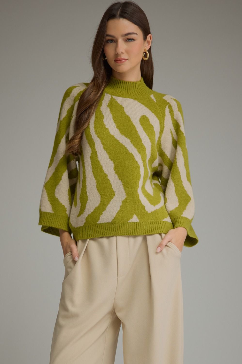 Artsy Mock Neck Sweater