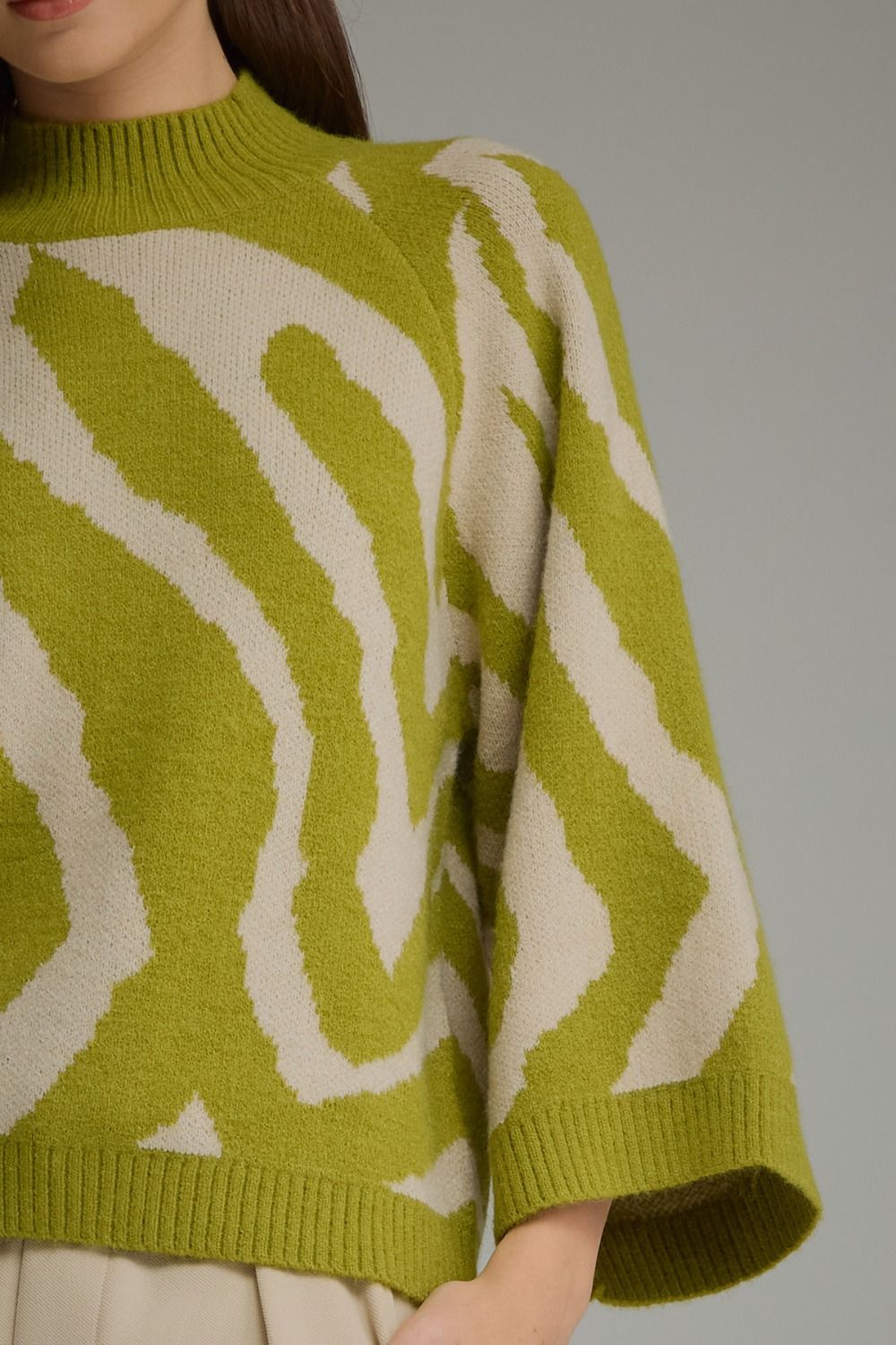 Artsy Mock Neck Sweater