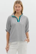 Entro Striped Dolman Top