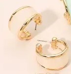 Marbled Hoop Earrings