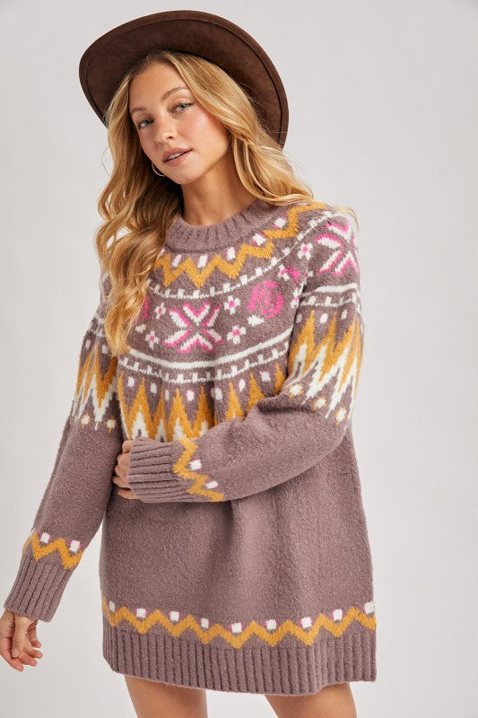 Fair Isle Sweater Dress