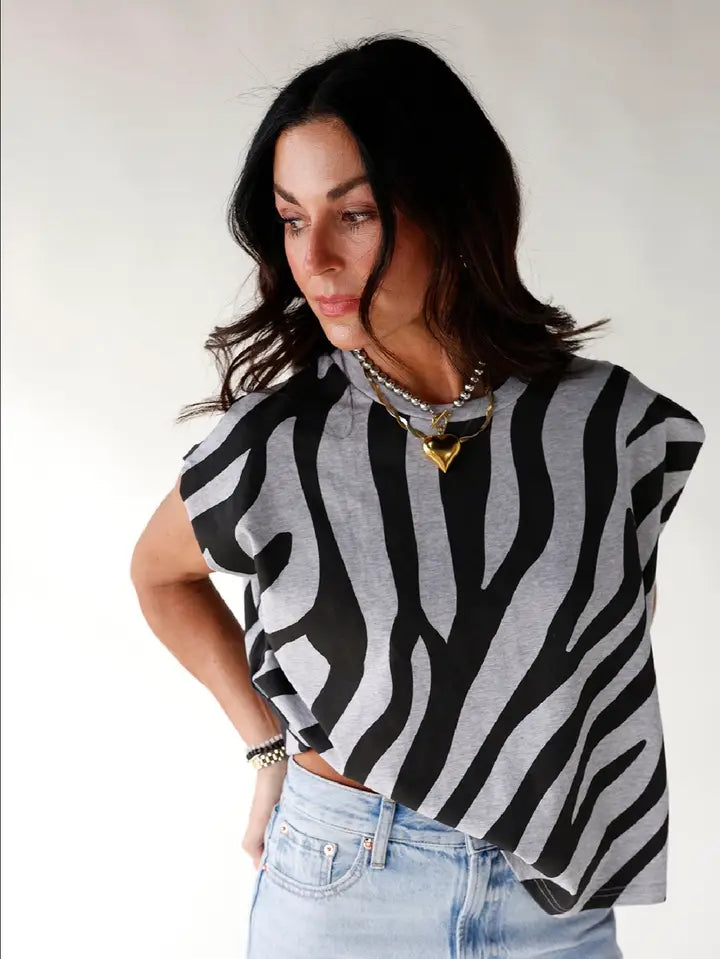 Wild Zebra Muscle Tee