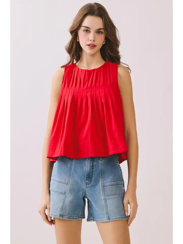 Pleated Detail Top