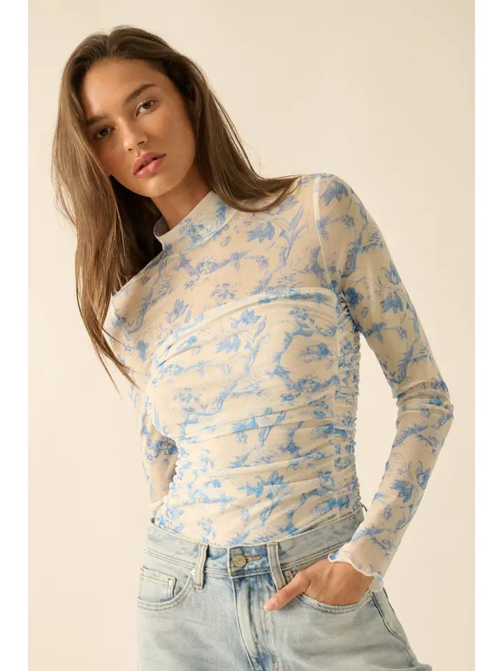 Mesh Floral Bodysuit