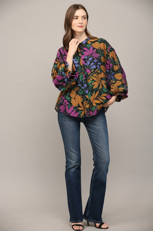 Forget Me Not Floral Blouse