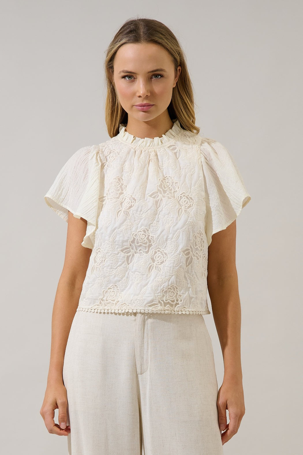 Greta Embroidered Top
