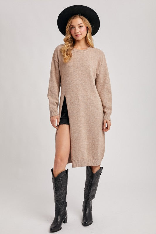 Timeless High Slit Longline Sweater