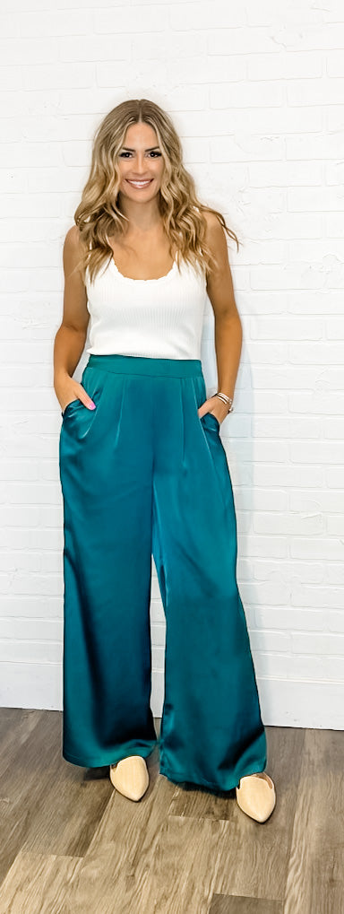 Load image into Gallery viewer, Satin Pintuck Pants
