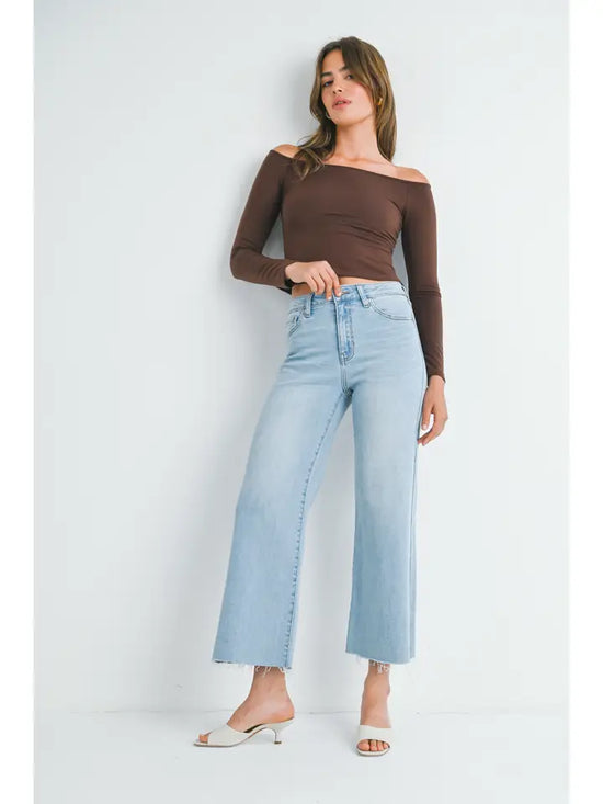 Light Wash Wide Leg Jean