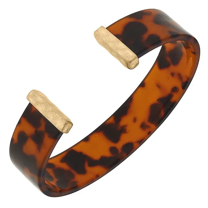 Josie Resin Cuff Bracelet in Tortoise