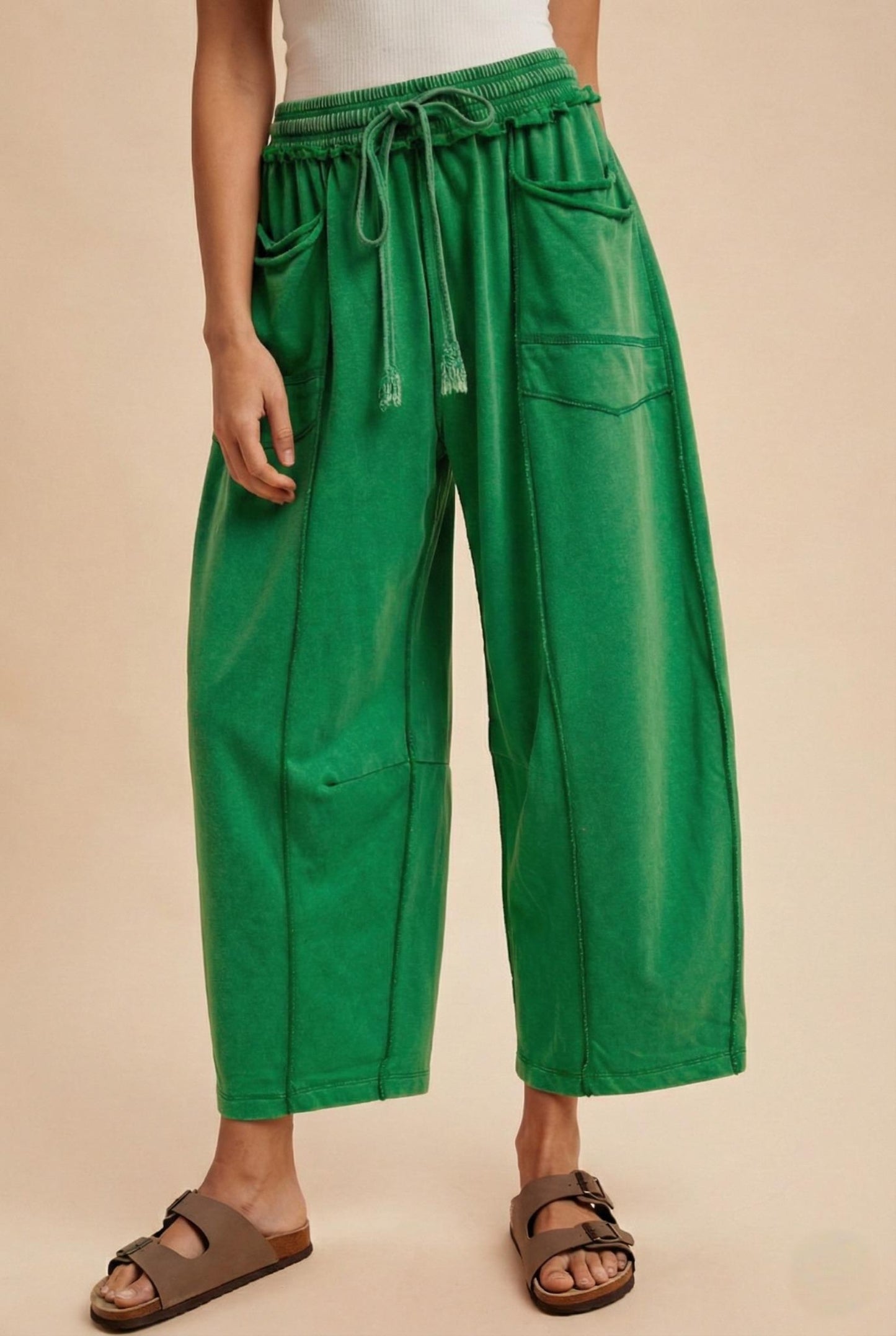 Mineral Wash Barrel Pant