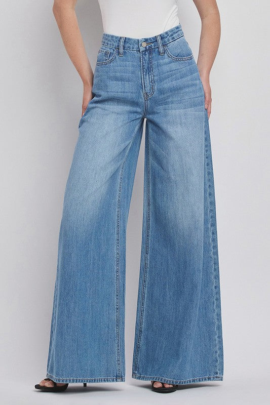 Vervet SUPER HIGH RISE WIDE LEG JEANS