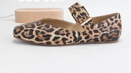 Leopard Mary Jane Flat