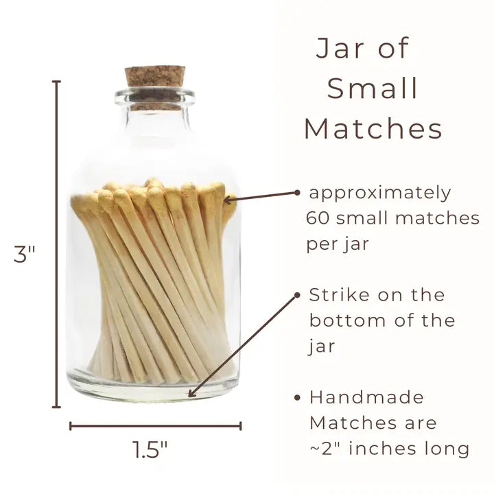 Apothecary Glass Jar Matches