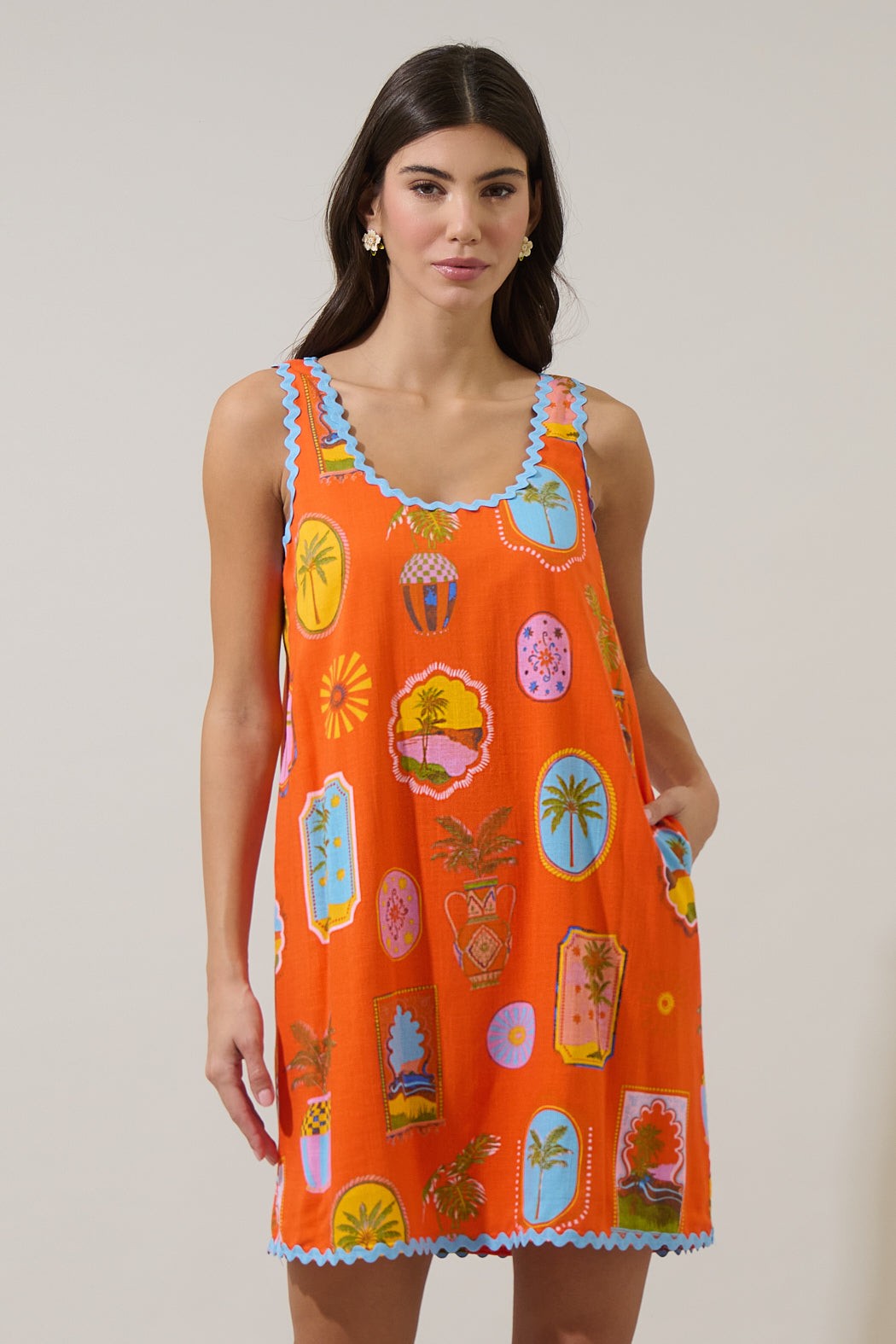 Maury Postcard Mini Dress