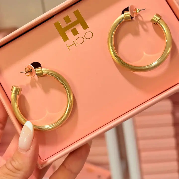 Medium Acrylic Hoop Earrings