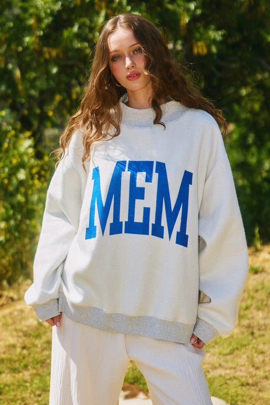 Memphis Reversible Mock Neck Sweatshirt