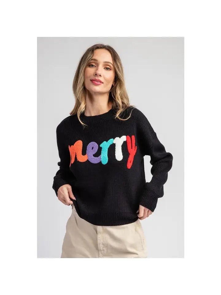 Merry Letter Stitch Sweater